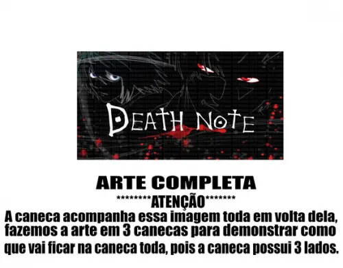 Caneca Polímero Death Note Personalizada
