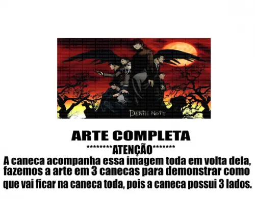 Caneca Polímero Death Note Personalizada