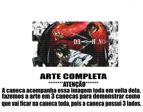Caneca Polímero Death Note Personalizada
