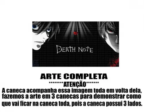 Caneca Polímero Death Note Personalizada