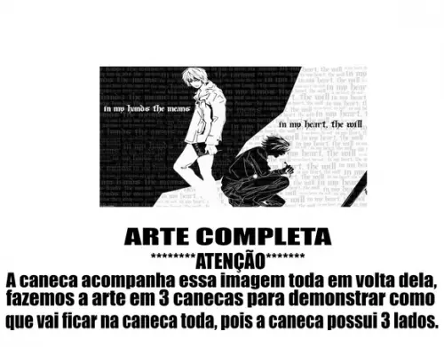 Caneca Polímero Death Note Personalizada