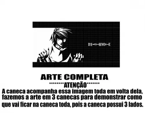 Caneca Polímero Death Note Personalizada