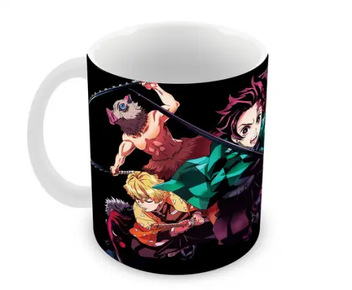 Caneca Polímero Demon Slayer Nome Personalizada