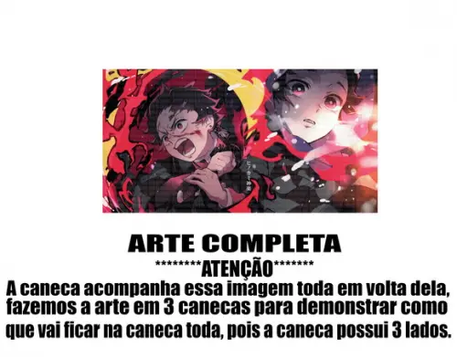 Caneca Polímero Demon Slayer Personalizada