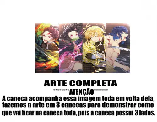 Caneca Polímero Demon Slayer Personalizada