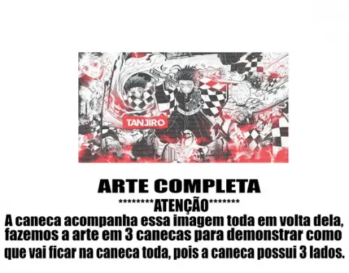 Caneca Polímero Demon Slayer Personalizada
