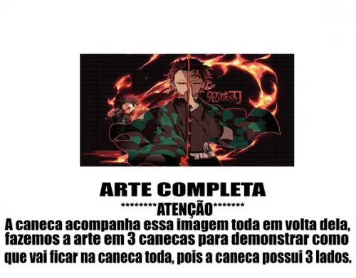Caneca Polímero Demon Slayer Personalizada