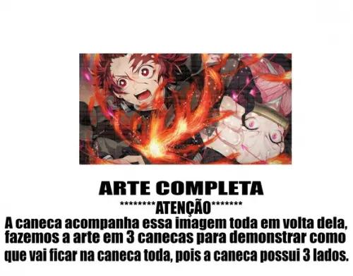 Caneca Polímero Demon Slayer Personalizada