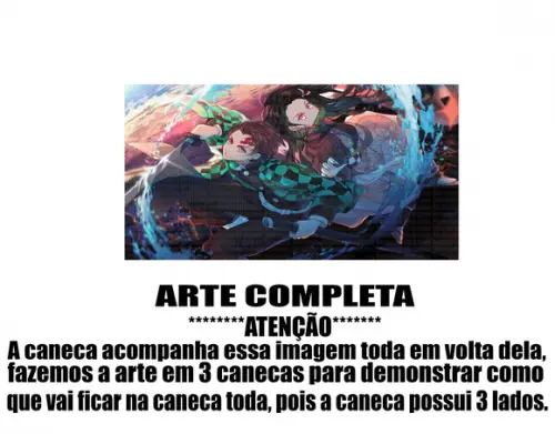 Caneca Polímero Demon Slayer Personalizada