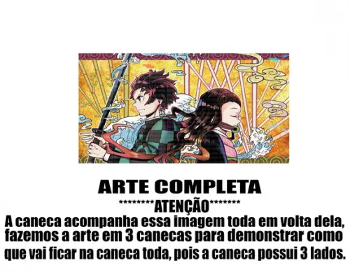 Caneca Polímero Demon Slayer Personalizada