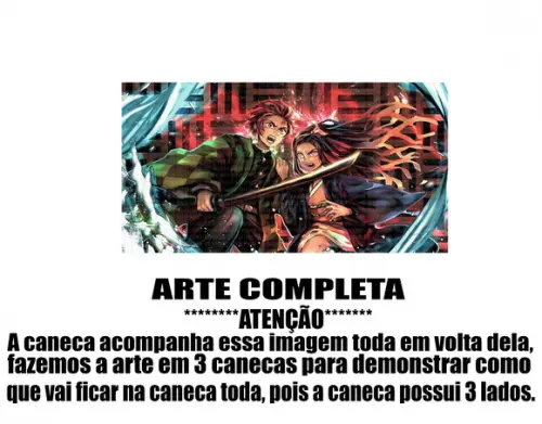 Caneca Polímero Demon Slayer Personalizada