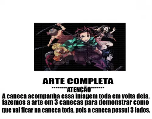 Caneca Polímero Demon Slayer Personalizada