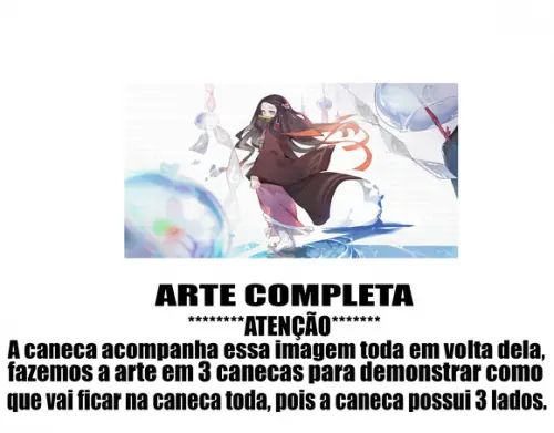 Caneca Polímero Demon Slayer Personalizada
