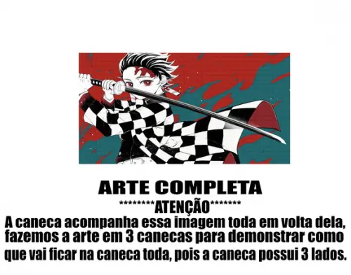 Caneca Polímero Demon Slayer Personalizada