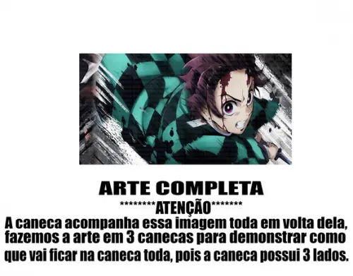 Caneca Polímero Demon Slayer Personalizada