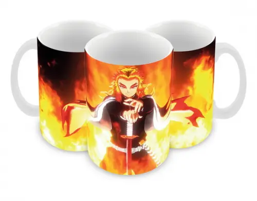 Caneca Polímero Demon Slayer Rengoku Personalizada