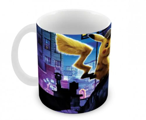 Caneca Polímero Detetive Pikachu Personalizada