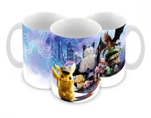 Caneca Polímero Detetive Pikachu Personalizada