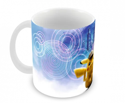 Caneca Polímero Detetive Pikachu Personalizada