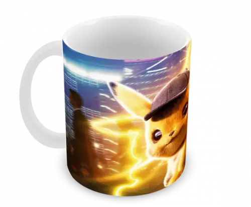 Caneca Polímero Detetive Pikachu Personalizada
