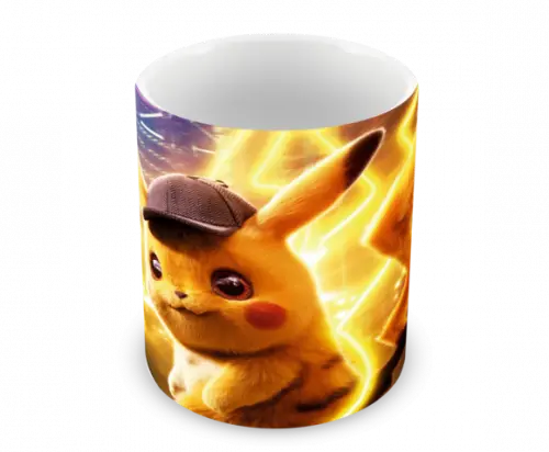 Caneca Polímero Detetive Pikachu Personalizada