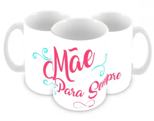 Caneca Polímero Dia das Mães Personalizada