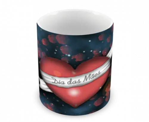 Caneca Polímero Dia das Mães Personalizada