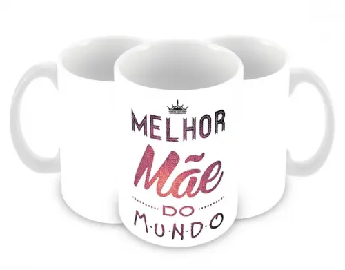 Caneca Polímero Dia das Mães Personalizada