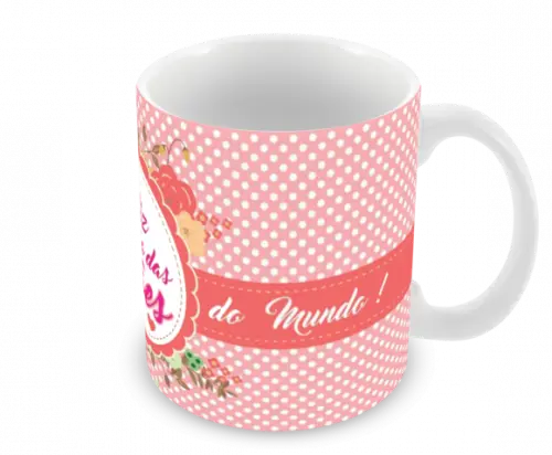 Caneca Polímero Dia das Mães Personalizada