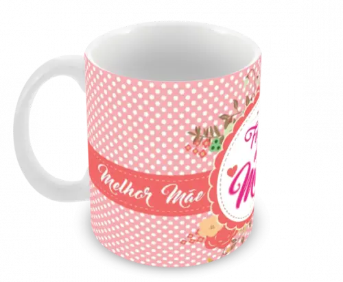 Caneca Polímero Dia das Mães Personalizada