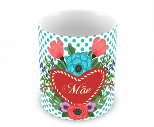 Caneca Polímero Dia das Mães Personalizada