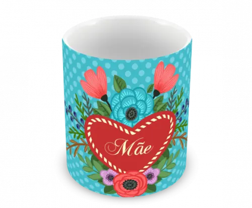 Caneca Polímero Dia das Mães Personalizada