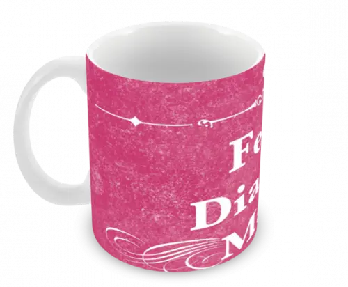 Caneca Polímero Dia das Mães Personalizada