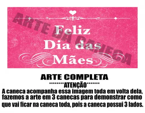 Caneca Polímero Dia das Mães Personalizada