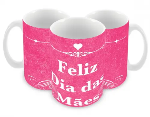 Caneca Polímero Dia das Mães Personalizada