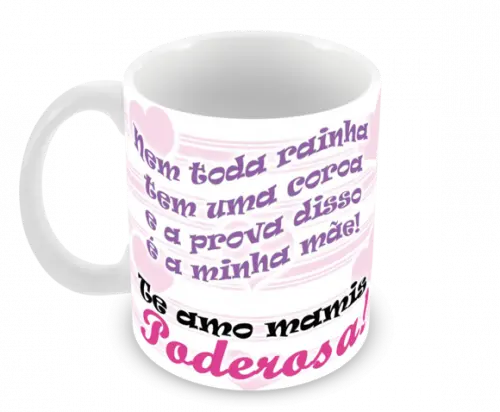 Caneca Polímero Dia das Mães Personalizada