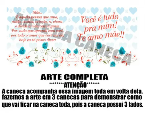 Caneca Polímero Dia das Mães Personalizada