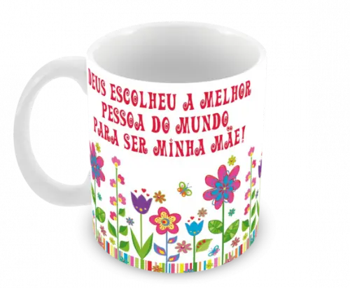 Caneca Polímero Dia das Mães Personalizada