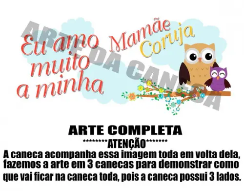 Caneca Polímero Dia das Mães Personalizada
