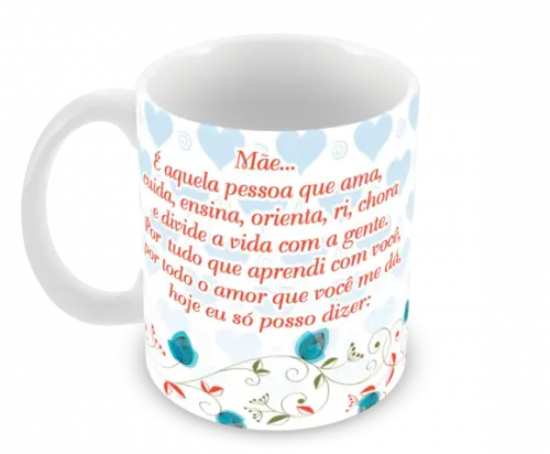 Caneca Polímero Dia das Mães Personalizada