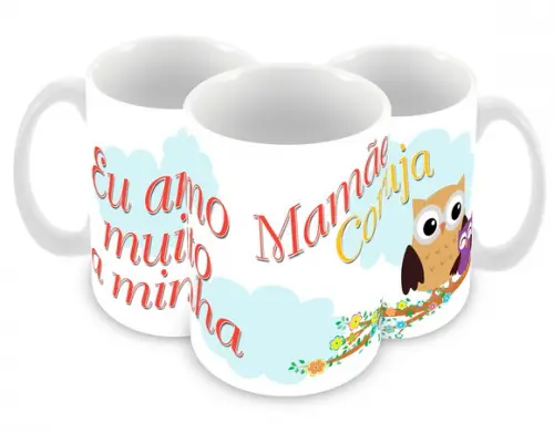 Caneca Polímero Dia das Mães Personalizada