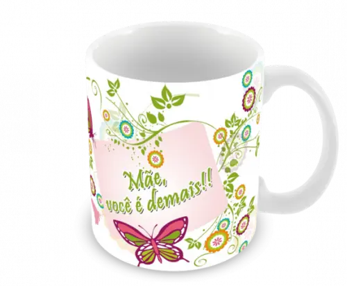 Caneca Polímero Dia das Mães Personalizada