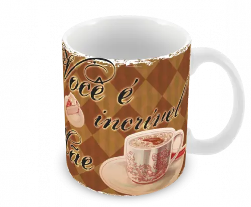 Caneca Polímero Dia das Mães Personalizada