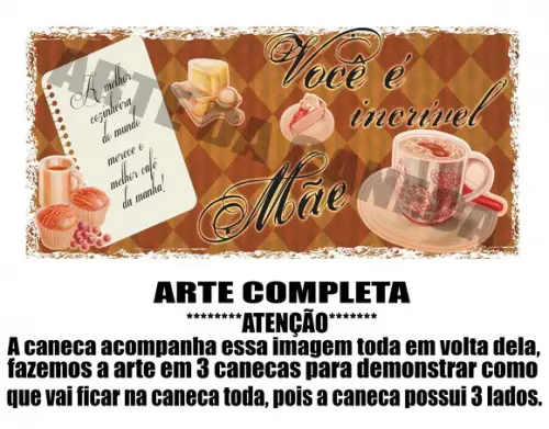 Caneca Polímero Dia das Mães Personalizada