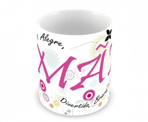 Caneca Polímero Dia das Mães Personalizada