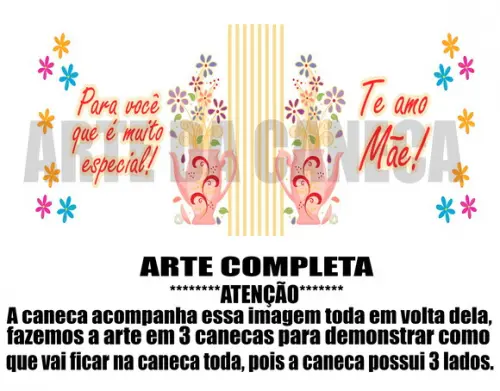 Caneca Polímero Dia das Mães Personalizada