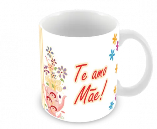 Caneca Polímero Dia das Mães Personalizada