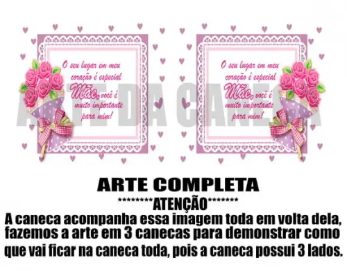 Caneca Polímero Dia das Mães Personalizada