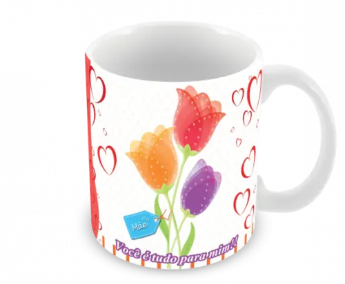 Caneca Polímero Dia das Mães Personalizada