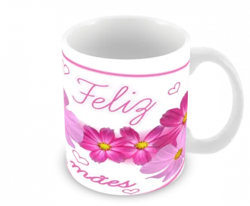 Caneca Polímero Dia das Mães Personalizada